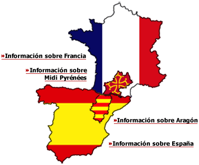 Mapa de Espa&ntilde;a y Francia