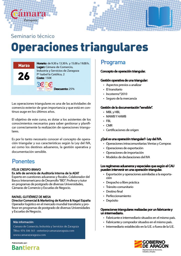 Operaciones triangulares — Cámara de Zaragoza