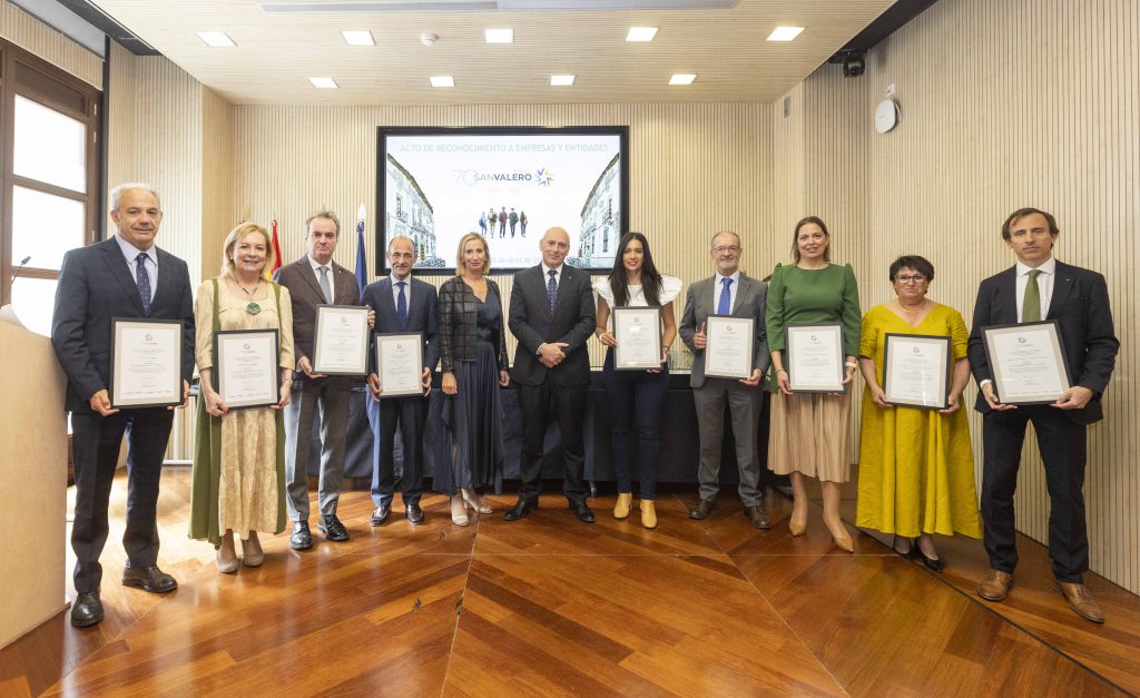 La Cámara recibe, junto a otras entidades, un reconocimiento de Grupo San Valero