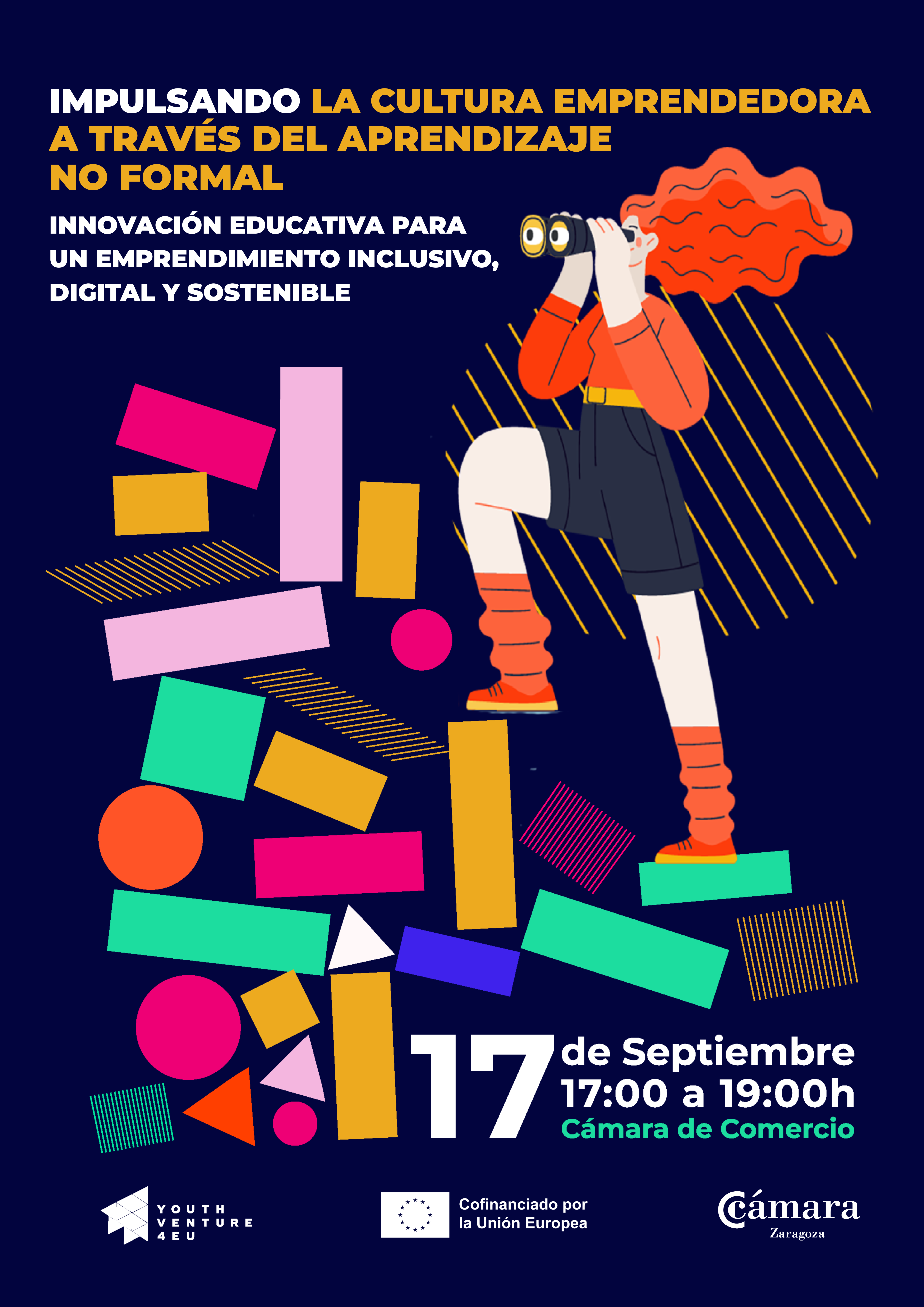 Cartel YouthVenture4EU - 17 de Septiembre, 17:00 a 19:00h, Cámara de Comercio